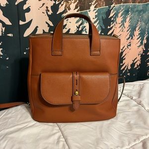 Fossil Leather Backpack